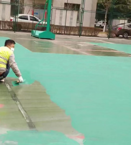 延安球场地面翻新
