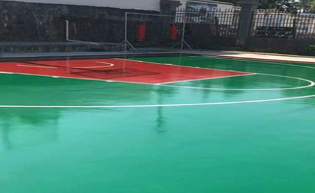 延安篮球场翻新地面